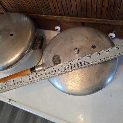 Two pressure cooker pots - as is for parts or repair - Presto meat cooker -