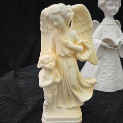Collection of three angel figures -