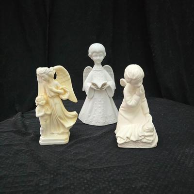 Collection of three angel figures -