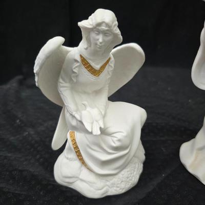 Two angel figures - Nao by Lladro porcelain figurine. and 1990 Enesco figure