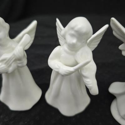 Three collectible George Goode Angels - with taller Dresden? porcelain angel figurine
