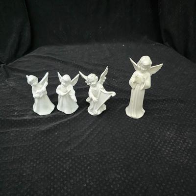 Three collectible George Goode Angels - with taller Dresden? porcelain angel figurine