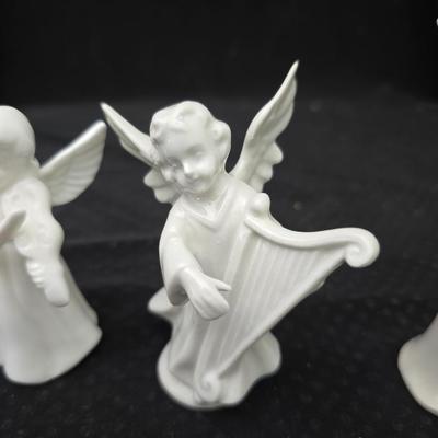 Three collectible George Goode Angels - with taller Dresden? porcelain angel figurine
