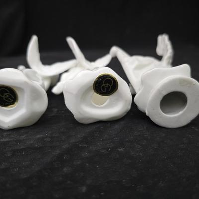 Three collectible George Goode Angels - with taller Dresden? porcelain angel figurine