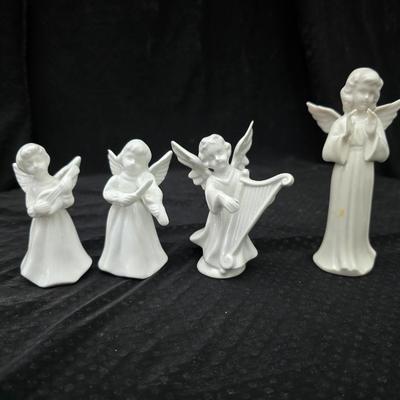 Three collectible George Goode Angels - with taller Dresden? porcelain angel figurine