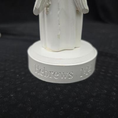 Angel Moroni from Old Roberts Ministry = Objects d' art "Fall" Intaglio Angel figure -Porcelain Dove bird and a swan vase...