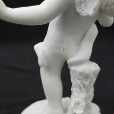 Angel Moroni from Old Roberts Ministry = Objects d' art "Fall" Intaglio Angel figure -Porcelain Dove bird and a swan vase...