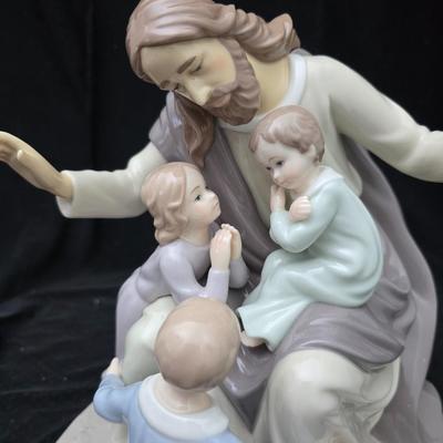 New in box = "Jesus & the Little Children" porcelain sculpture by the brand Classic Treasures