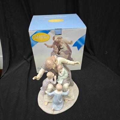 New in box = "Jesus & the Little Children" porcelain sculpture by the brand Classic Treasures