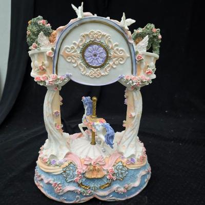 New in box Classic Treasures Musical Animated Carousel music box with a collection of angels
