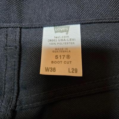 Five pair of Men's slacks - 2 are Levi brand - see pictures for sizes