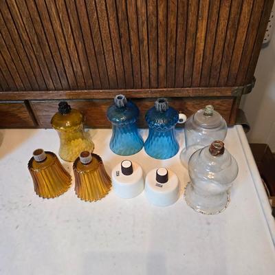 Collection of vintage glass votive candle cups
