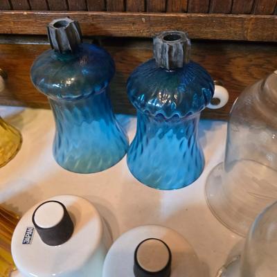 Collection of vintage glass votive candle cups