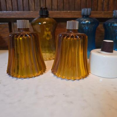 Collection of vintage glass votive candle cups