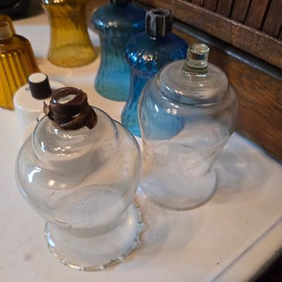 Collection of vintage glass votive candle cups