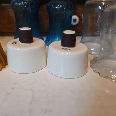 Collection of vintage glass votive candle cups