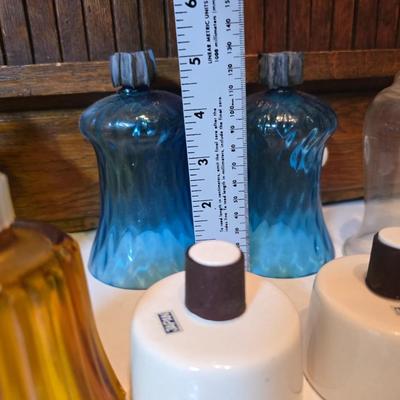 Collection of vintage glass votive candle cups