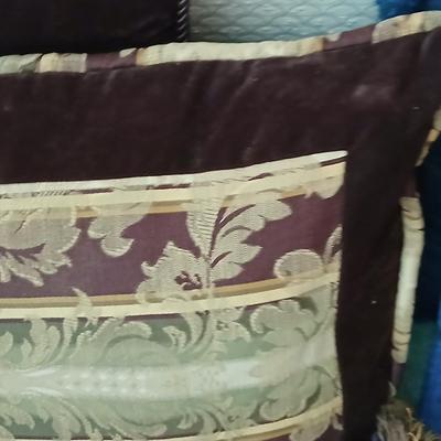 Variety of pretty designer throw pillows