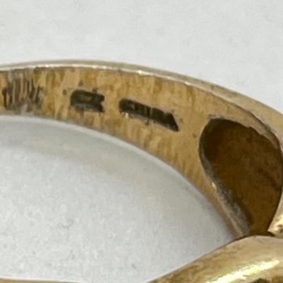 LOT 43: Sterling Silver Gold Vermeil Ring Size 8.5 - 4.4 GTW