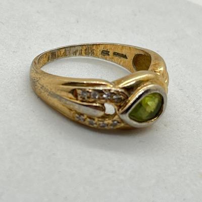 LOT 43: Sterling Silver Gold Vermeil Ring Size 8.5 - 4.4 GTW