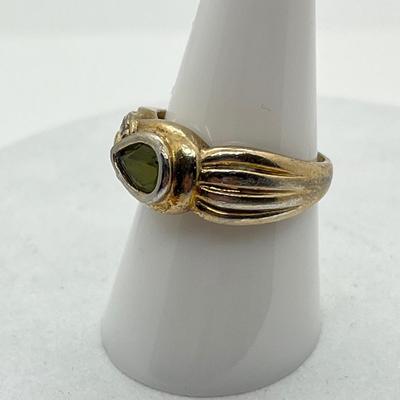 LOT 43: Sterling Silver Gold Vermeil Ring Size 8.5 - 4.4 GTW