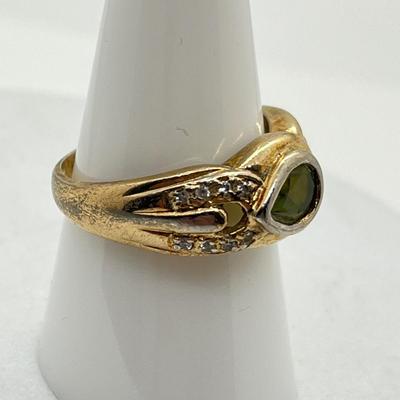 LOT 43: Sterling Silver Gold Vermeil Ring Size 8.5 - 4.4 GTW