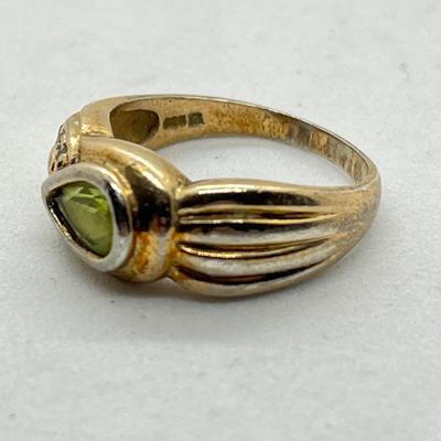 LOT 43: Sterling Silver Gold Vermeil Ring Size 8.5 - 4.4 GTW