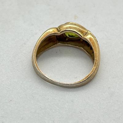 LOT 43: Sterling Silver Gold Vermeil Ring Size 8.5 - 4.4 GTW