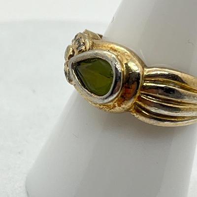 LOT 43: Sterling Silver Gold Vermeil Ring Size 8.5 - 4.4 GTW