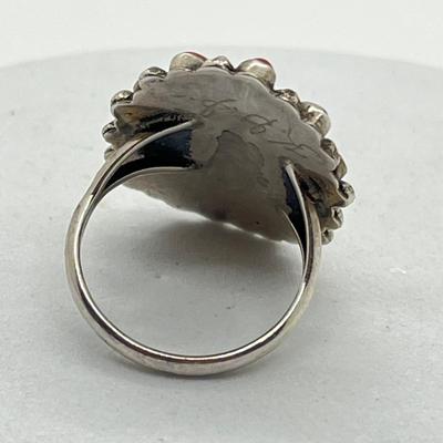 LOT 44: Sterling Silver Signed Native American Turquoise Rings - 20.3 GTW