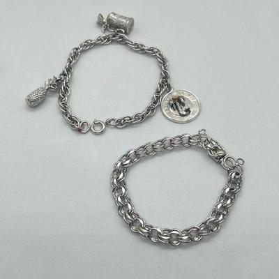 LOT 51: Sterling Silver Bracelets and Charms -26.7 GTW