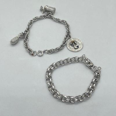 LOT 51: Sterling Silver Bracelets and Charms -26.7 GTW