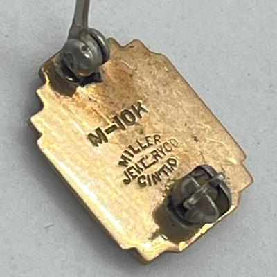 LOT 54: 10K Yellow Gold Chevrolet Car Club Pin (2.1 GTW) + Gold Filled Lincoln Mercury Pin