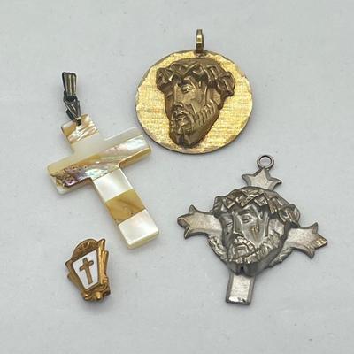 LOT 64: Religious Pendants and Pin