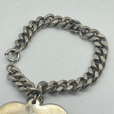 LOT 65: Coro ID Bracelet with "Alice" on Heart Shape Pendant