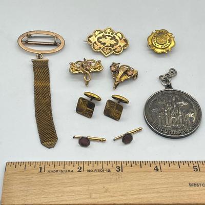LOT 66: Antique/Vintage Cufflinks, Watch Pins and More