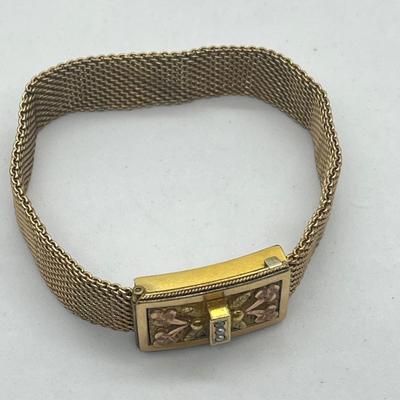 LOT 67: Antique Panel Bracelet (Circa 1920's), Vintage Filigree and Crystal Bracelet and More