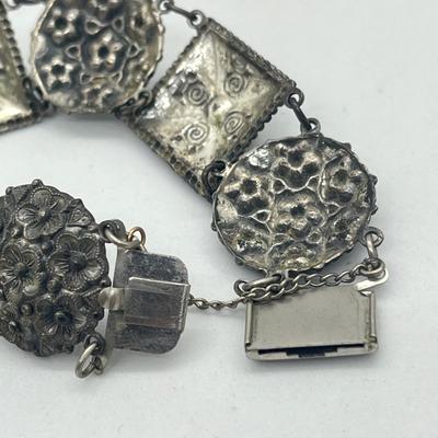 LOT 67: Antique Panel Bracelet (Circa 1920's), Vintage Filigree and Crystal Bracelet and More