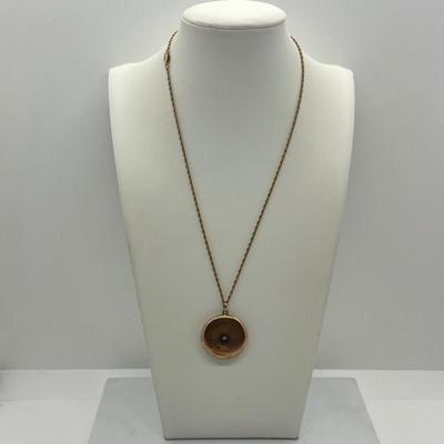 LOT 68: Necklace and Pendant Collection Including Locket and Unique Malachite Pendant