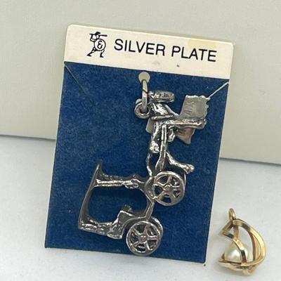 LOT 68: Necklace and Pendant Collection Including Locket and Unique Malachite Pendant