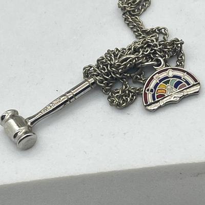 LOT 68: Necklace and Pendant Collection Including Locket and Unique Malachite Pendant