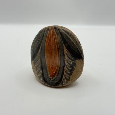 LOT 101: Signed Art Potteru Owl w/ Baby