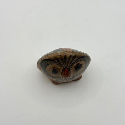 LOT 101: Signed Art Potteru Owl w/ Baby