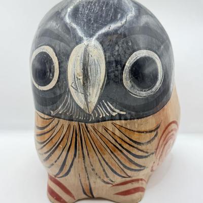 LOT 101: Signed Art Potteru Owl w/ Baby
