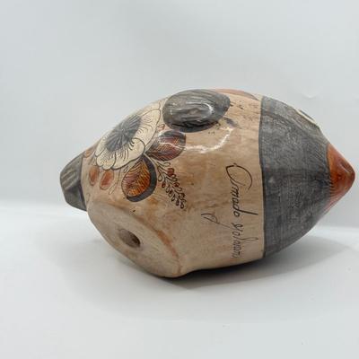 LOT 102: Folk Art Pottery Pieces - one signed