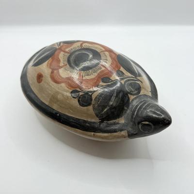 LOT 102: Folk Art Pottery Pieces - one signed