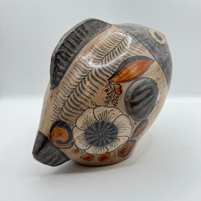 LOT 102: Folk Art Pottery Pieces - one signed