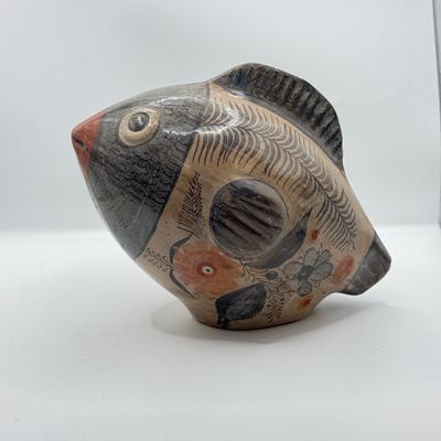 LOT 102: Folk Art Pottery Pieces - one signed