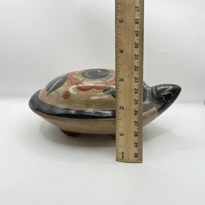 LOT 102: Folk Art Pottery Pieces - one signed