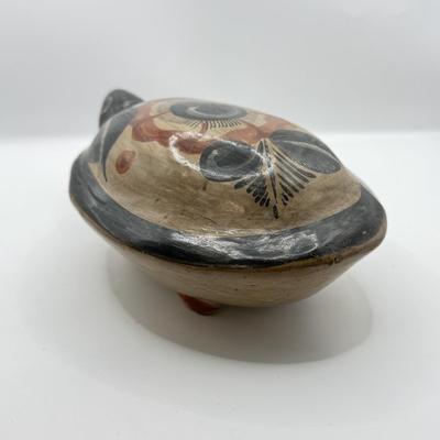 LOT 102: Folk Art Pottery Pieces - one signed